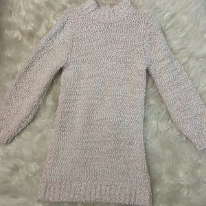 Cat and Jack pink girls sweater dress fuzzy size 7-8
